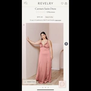 Revelry Carmen Satin Bridesmaid Dress